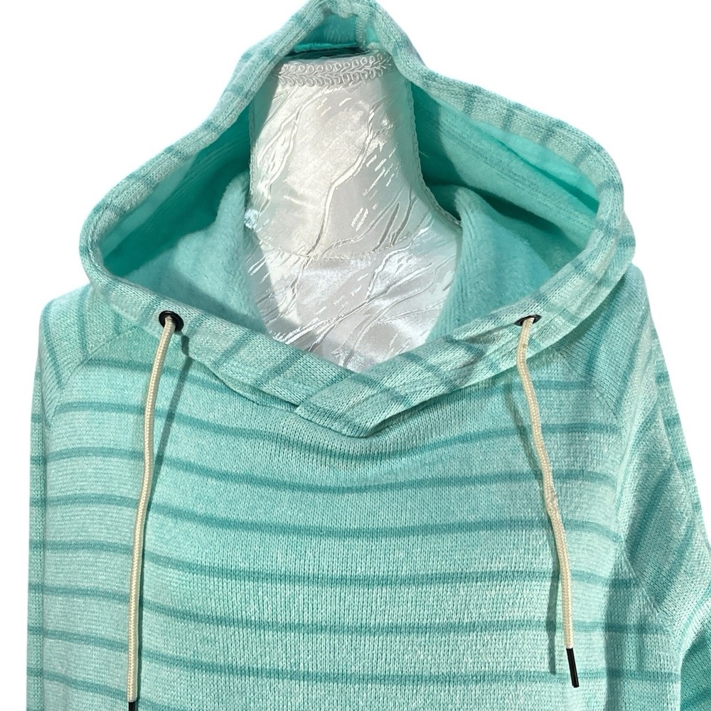 TOG 24 Sz 18 Lockwood Blue Striped Hoodie Drawstring Kangaroo Pocket Coastal